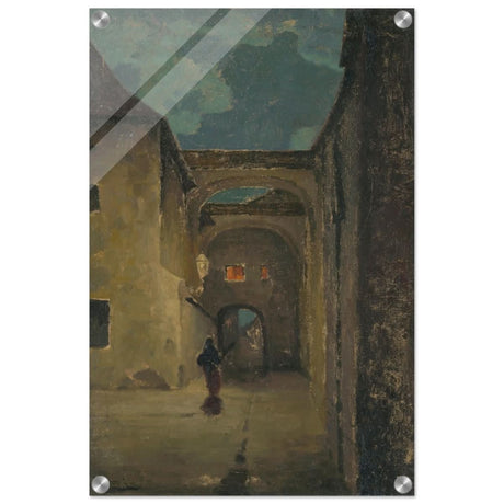 Alley in the evening by Lajos Csordák - Acrylic Print - 40x60 cm / 16x24″ - 