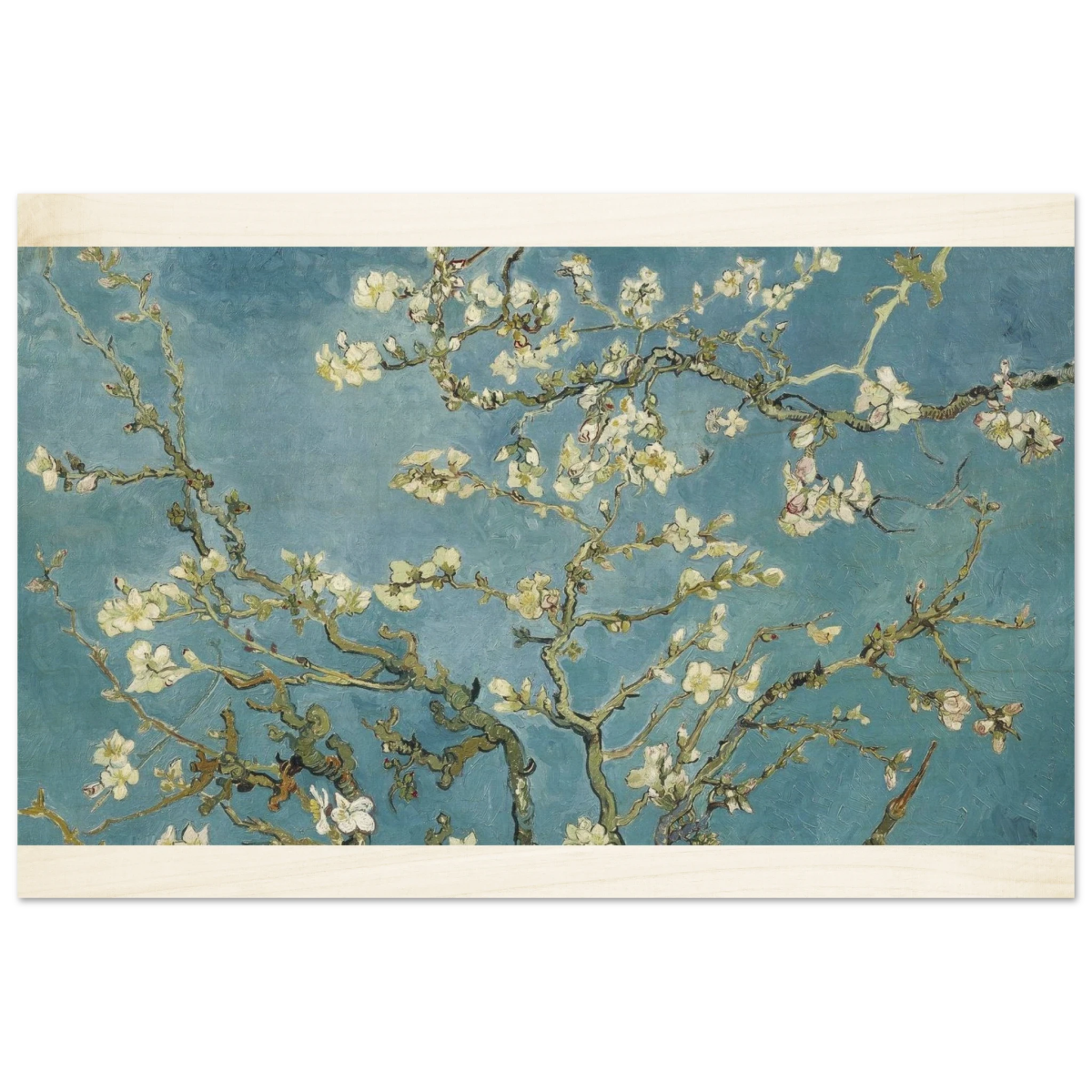 Almond Blossom Serenity – Van Gogh Inspired Wall Art Print - Wood Prints - 60x90 cm / 24x36″ - 