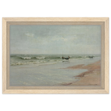 Along the Shore – William Trost Richards Coastal Wall Art Print - Framed Canvas - 20x30 cm / 8x12″ - Wood frame