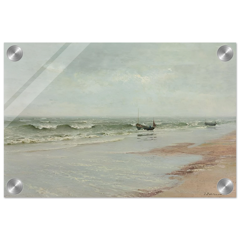 Along the Shore – William Trost Richards Coastal Wall Art Print - Acrylic Print - 20x30 cm / 8x12″ - 