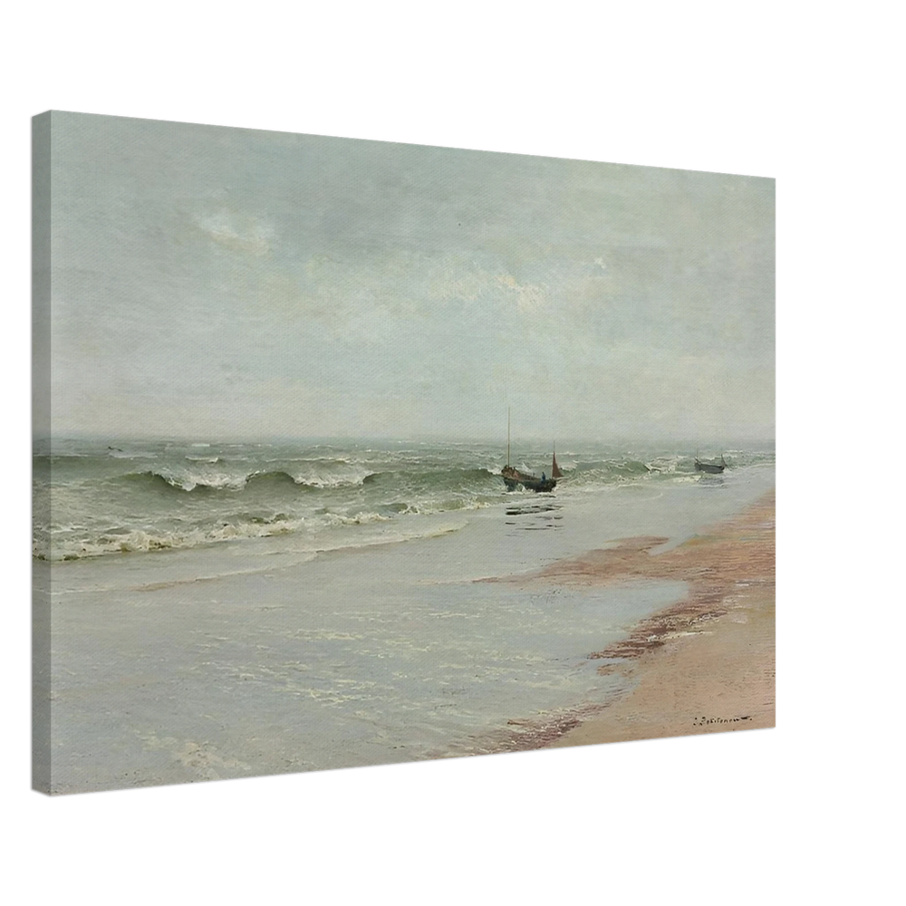 Along the Shore – William Trost Richards Coastal Wall Art Print - Canvas - 50x75 cm / 20x30″ - 