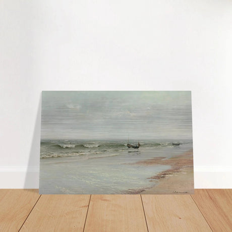 Along the Shore – William Trost Richards Coastal Wall Art Print - Brushed Aluminum Print - 20x30 cm / 8x12″ - 