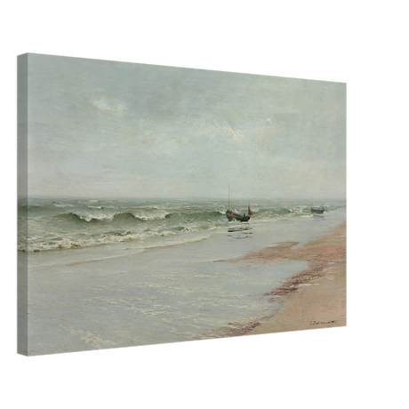 Along the Shore – William Trost Richards Coastal Wall Art Print - Canvas - 40x60 cm / 16x24″ - 