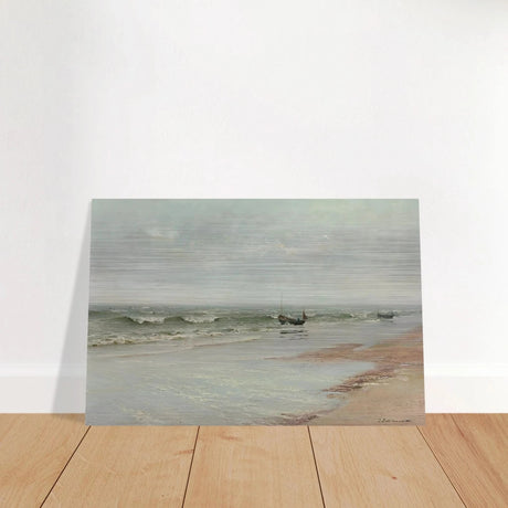 Along the Shore – William Trost Richards Coastal Wall Art Print - Brushed Aluminum Print - 40x60 cm / 16x24″ - 