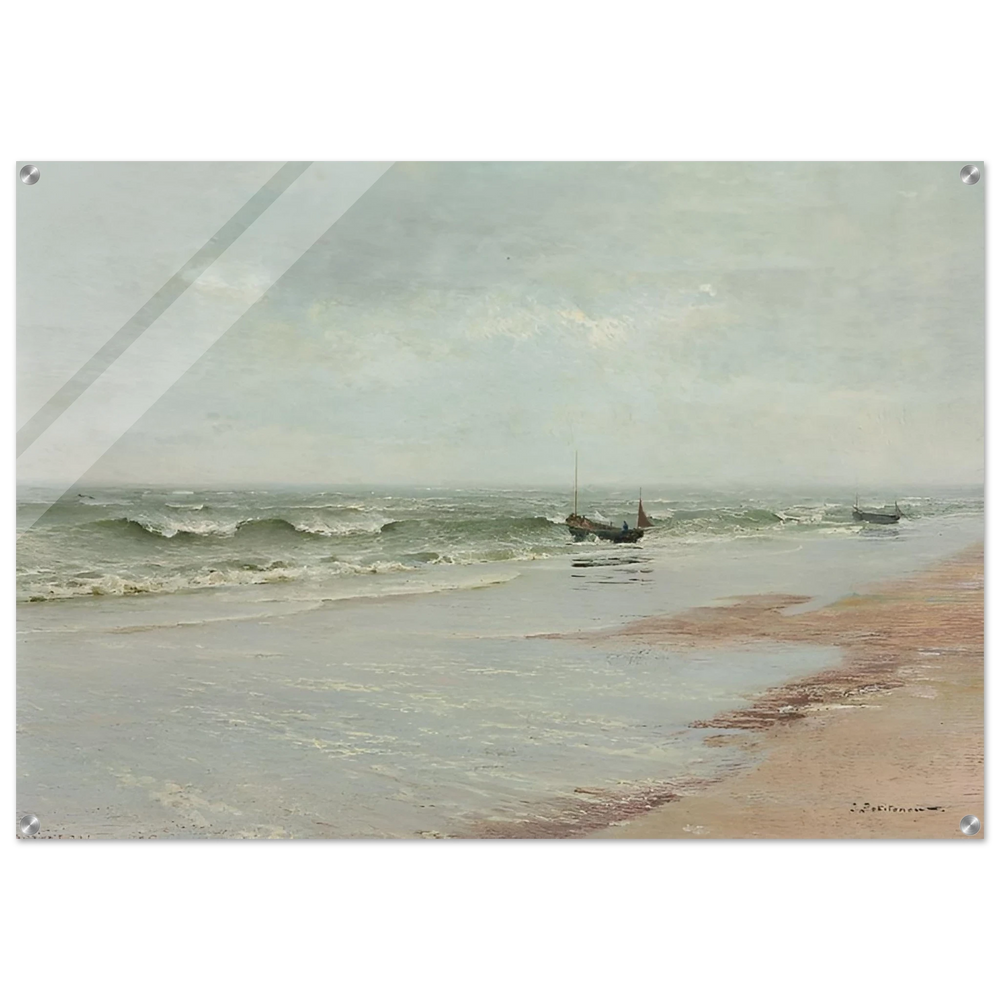 Along the Shore – William Trost Richards Coastal Wall Art Print - Acrylic Print - 70x100 cm / 28x40″ - 