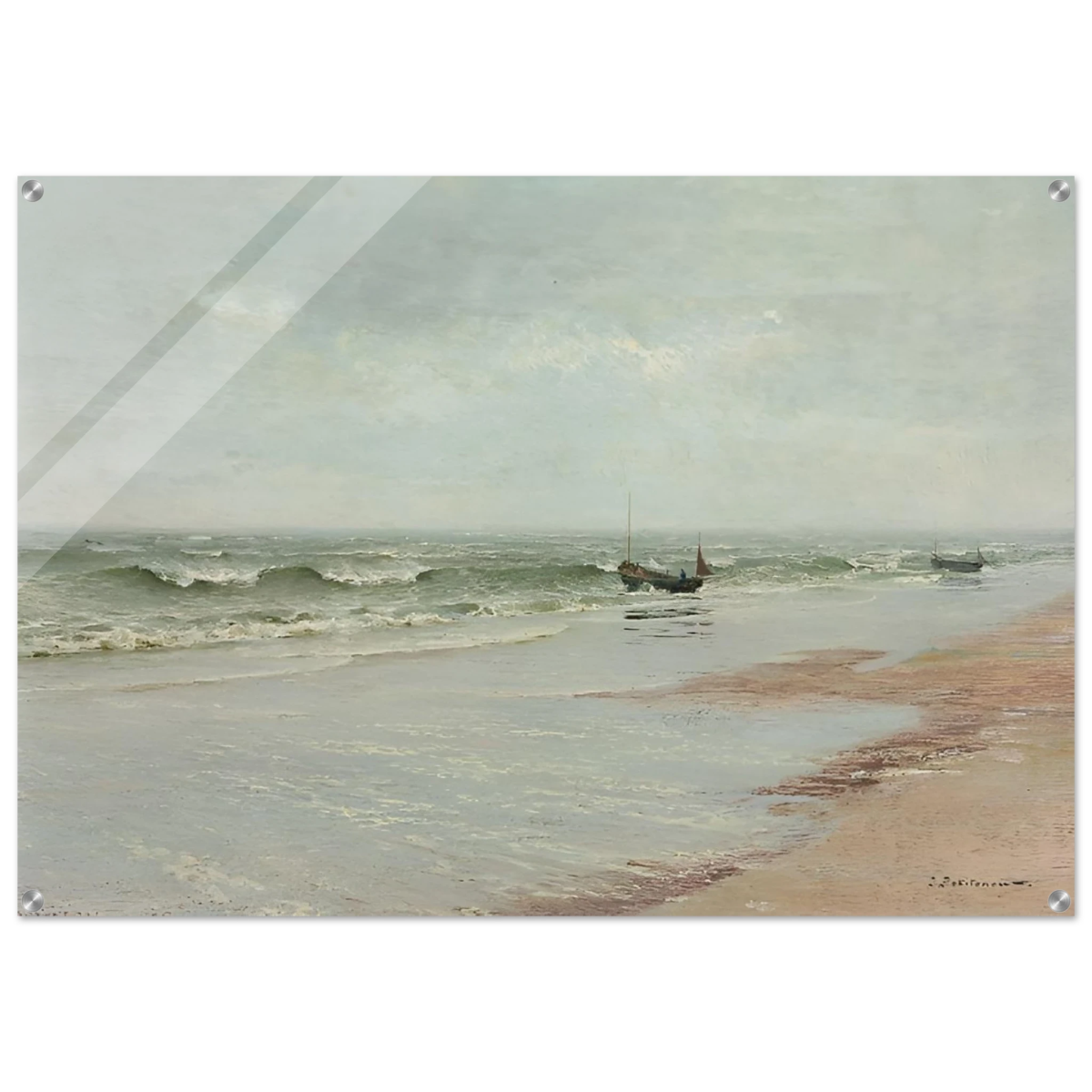 Along the Shore – William Trost Richards Coastal Wall Art Print - Acrylic Print - 70x100 cm / 28x40″ - 