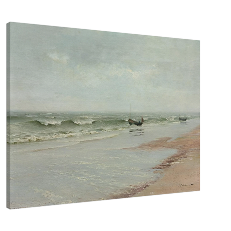Along the Shore – William Trost Richards Coastal Wall Art Print - Canvas - 70x100 cm / 28x40″ - 