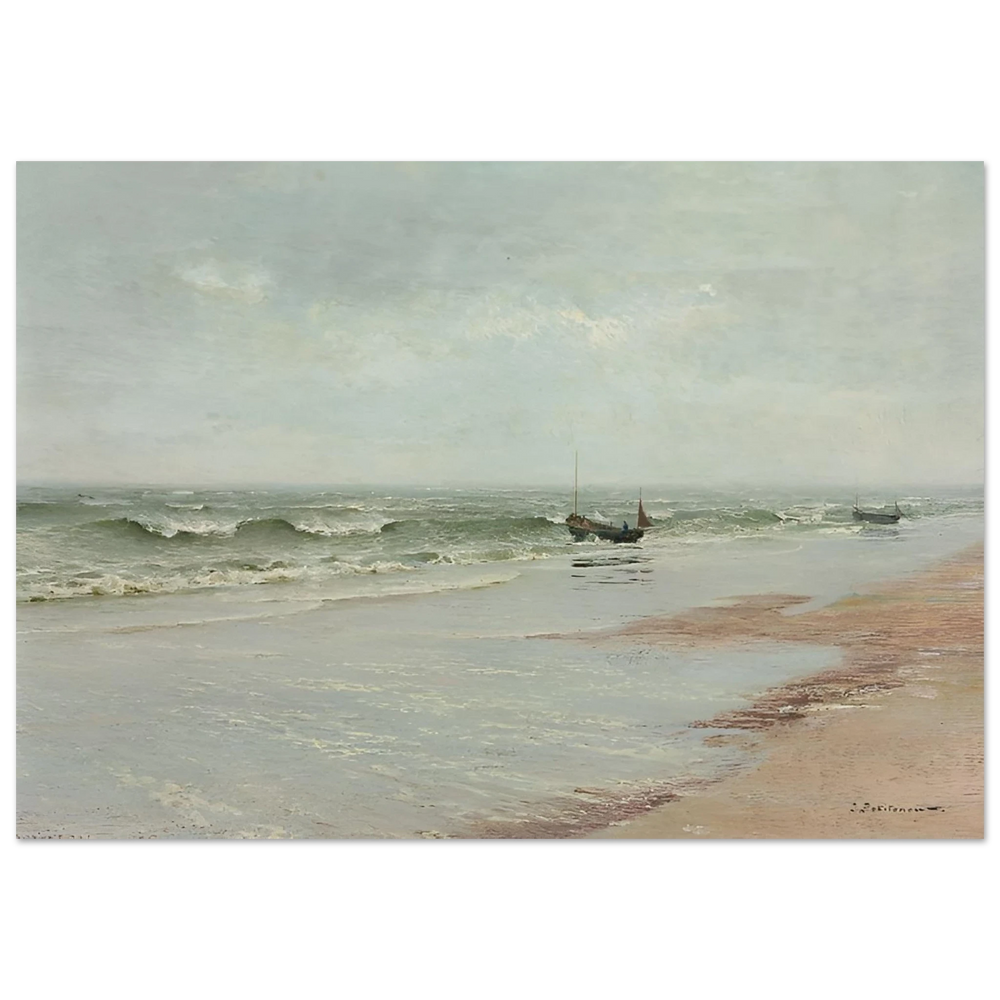 Along the Shore – William Trost Richards Coastal Wall Art Print - Fine Art Poster - 70x100 cm / 28x40″ - 