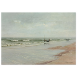 Along the Shore – William Trost Richards Coastal Wall Art Print - Fine Art Poster - 70x100 cm / 28x40″ - 
