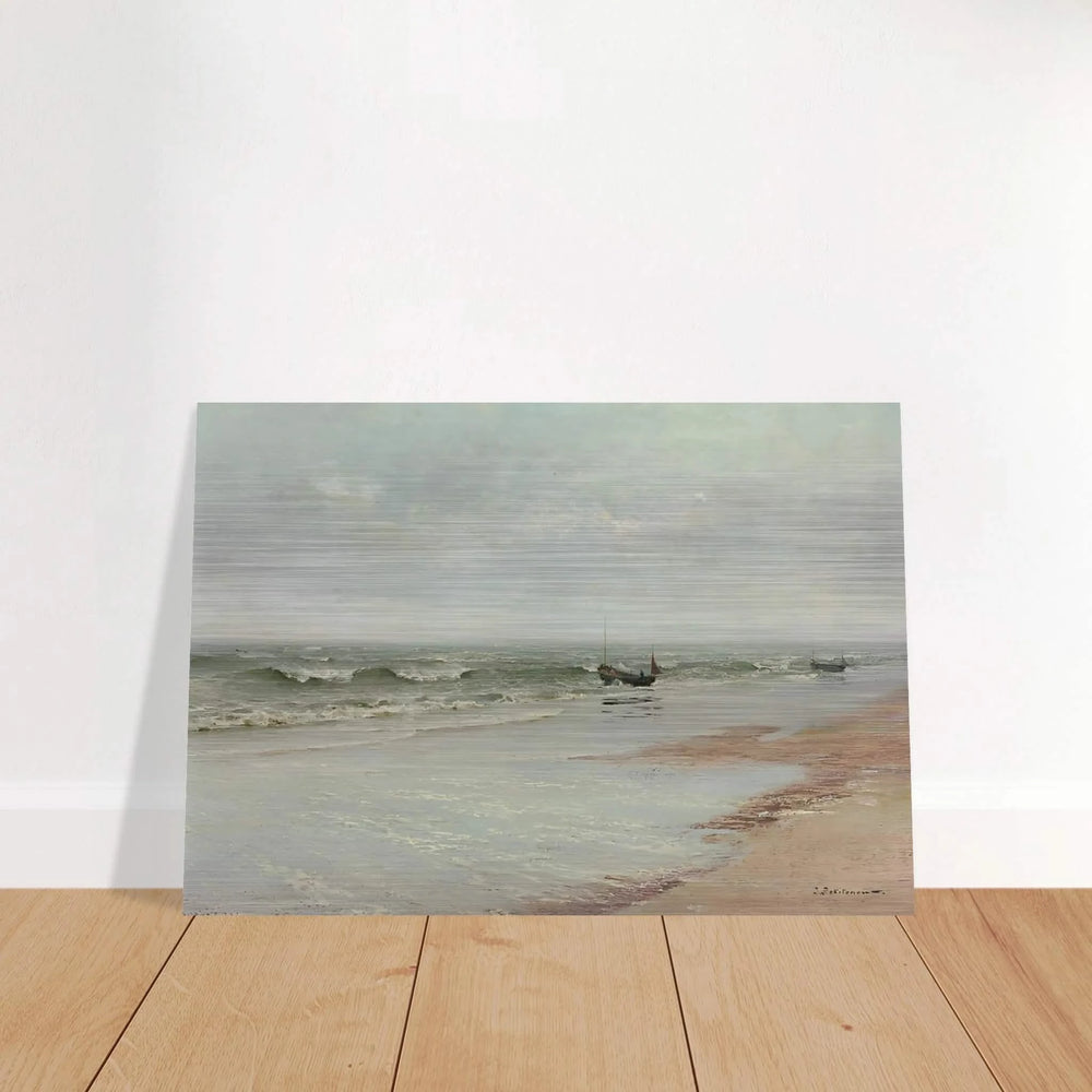 Along the Shore – William Trost Richards Coastal Wall Art Print - Brushed Aluminum Print - 70x100 cm / 28x40″ - 