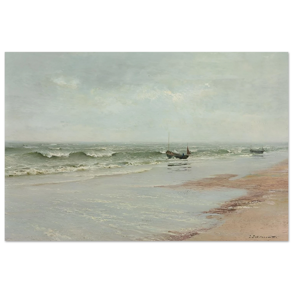 Along the Shore – William Trost Richards Coastal Wall Art Print - Fine Art Poster - 30x45 cm / 12x18″ - 