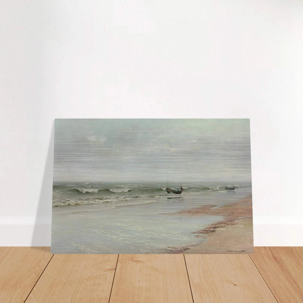 Along the Shore – William Trost Richards Coastal Wall Art Print - Brushed Aluminum Print - 50x75 cm / 20x30″ - 