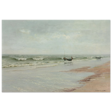 Along the Shore – William Trost Richards Coastal Wall Art Print - Fine Art Poster - 60x90 cm / 24x36″ - 