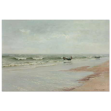 Along the Shore – William Trost Richards Coastal Wall Art Print - Fine Art Poster - 60x90 cm / 24x36″ - 