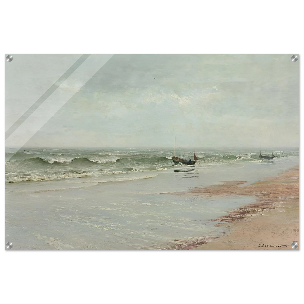 Along the Shore – William Trost Richards Coastal Wall Art Print - Acrylic Print - 60x90 cm / 24x36″ - 