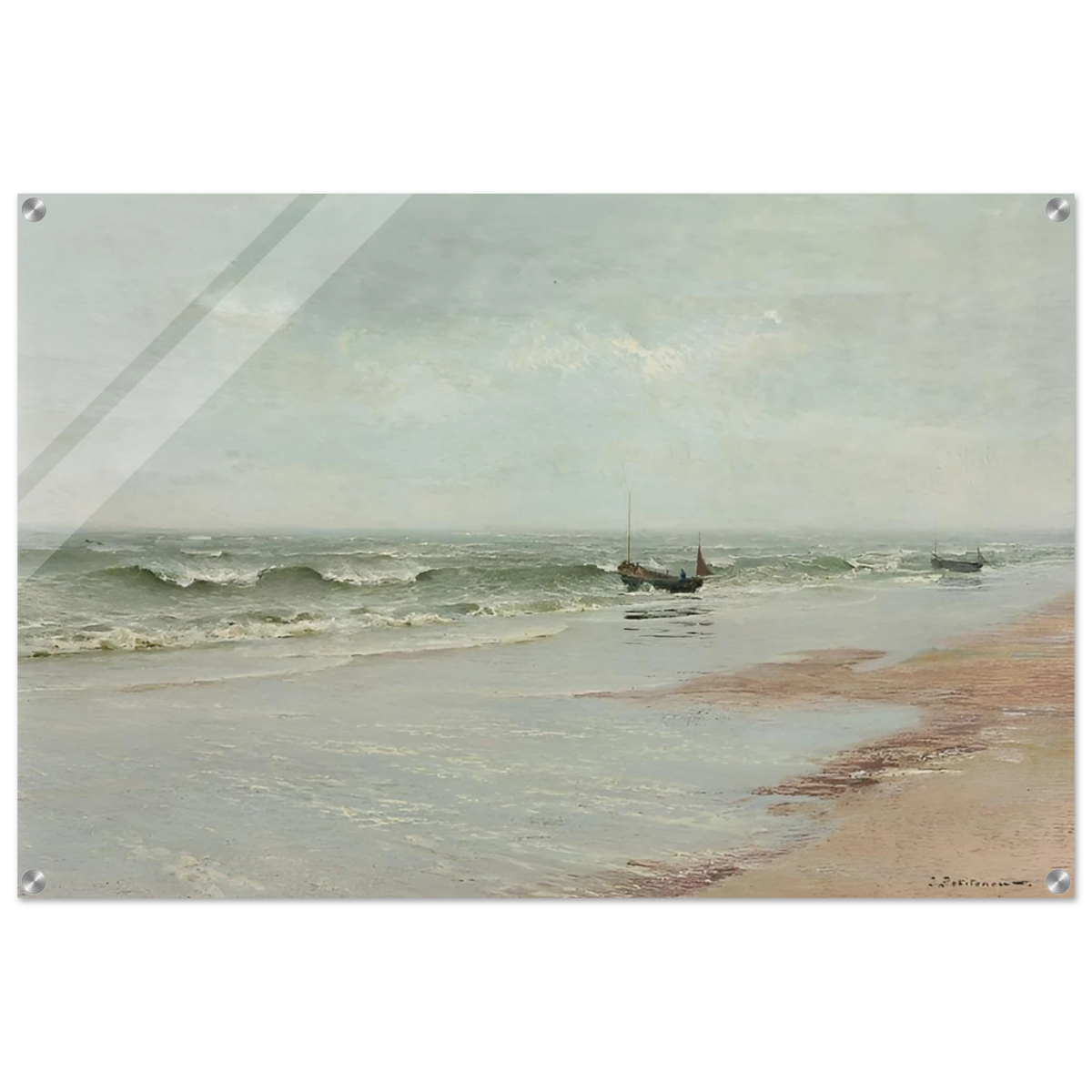 Along the Shore – William Trost Richards Coastal Wall Art Print - Acrylic Print - 60x90 cm / 24x36″ - 