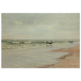 Along the Shore – William Trost Richards Coastal Wall Art Print - Wood Prints - 70x100 cm / 28x40″ - 
