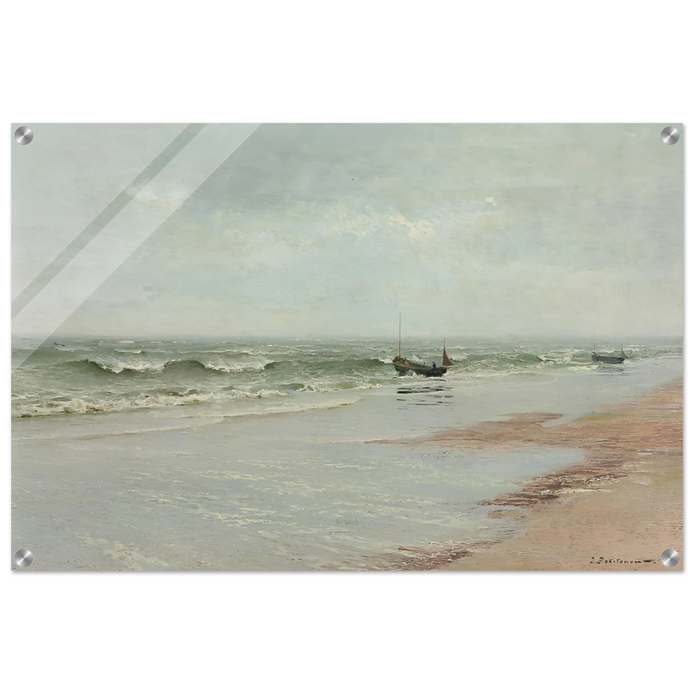 Along the Shore – William Trost Richards Coastal Wall Art Print - Acrylic Print - 50x75 cm / 20x30″ - 