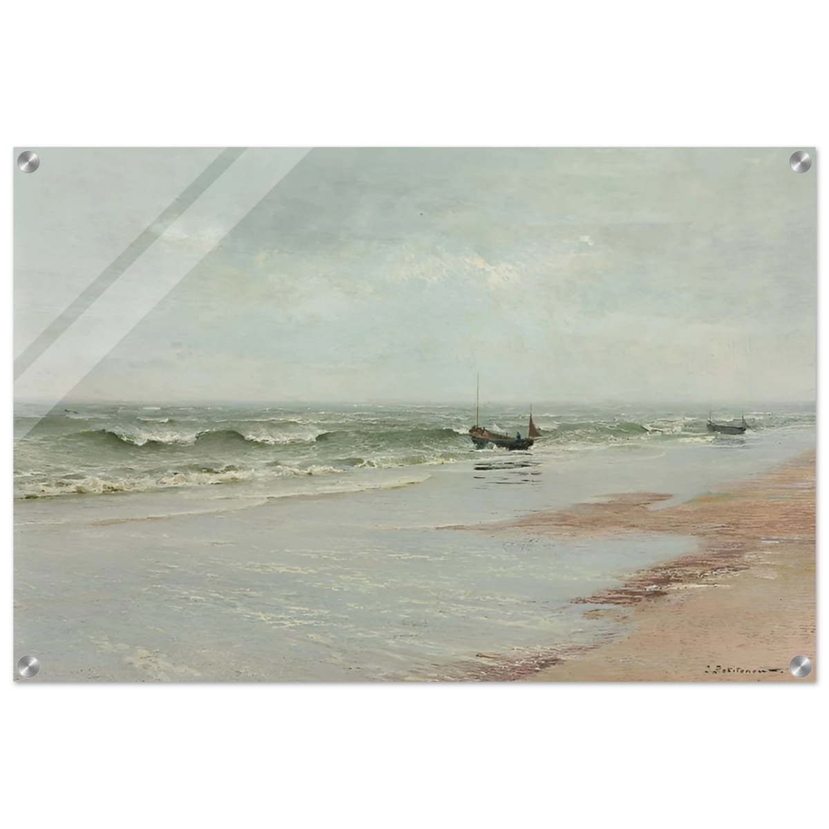 Along the Shore – William Trost Richards Coastal Wall Art Print - Acrylic Print - 50x75 cm / 20x30″ - 