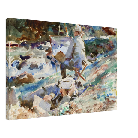 An Artist at His Easel (1914) by John Singer Sargent | Wall art Print | Vintage Collection - Canvas - 40x60 cm / 16x24″ - 