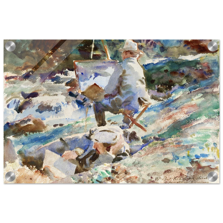 An Artist at His Easel (1914) by John Singer Sargent | Wall art Print | Vintage Collection - Acrylic Print - 30x45 cm / 12x18″ - 