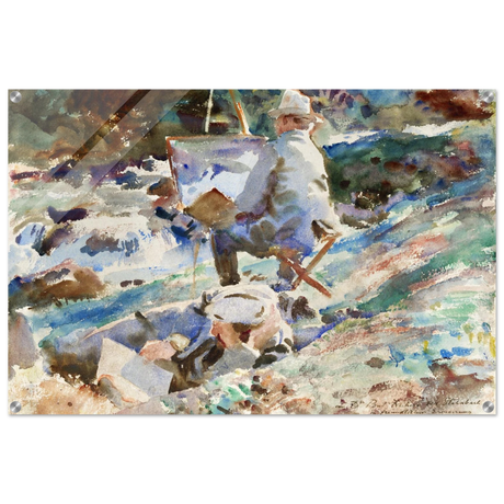 An Artist at His Easel (1914) by John Singer Sargent | Wall art Print | Vintage Collection - Acrylic Print - 60x90 cm / 24x36″ - 