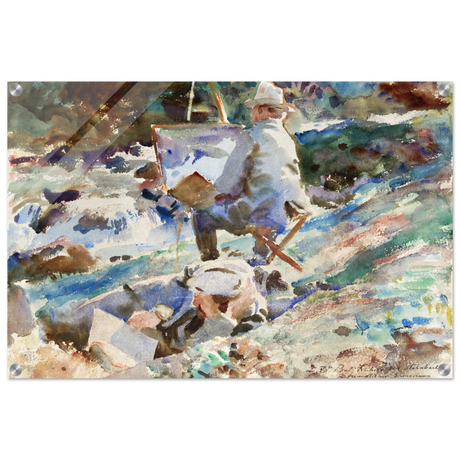 An Artist at His Easel (1914) by John Singer Sargent | Wall art Print | Vintage Collection - Acrylic Print - 50x75 cm / 20x30″ - 
