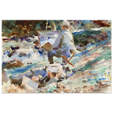 An Artist at His Easel (1914) by John Singer Sargent | Wall art Print | Vintage Collection - Fine Art Poster - 60x90 cm / 24x36″ - 