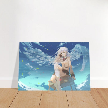 Angel Beats! Skybound Serenity | Wall art Print - 50x75 cm / 20x30″ - Brushed Aluminum Print - 