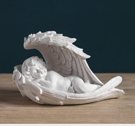 Angel & Mythological Character Sculptures – Resin Art Décor Collection - Nap angel - 