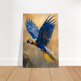 Animal Kingdom Wall art print collection | Blue and Gold Macaw | Contemporary animal art print - Brushed Aluminum Print - 50x75 cm / 20x30″ - 