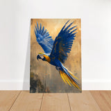 Animal Kingdom Wall art print collection | Blue and Gold Macaw | Contemporary animal art print - Brushed Aluminum Print - 70x100 cm / 28x40″ - 