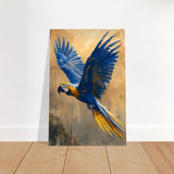 Animal Kingdom Wall art print collection | Blue and Gold Macaw | Contemporary animal art print - Brushed Aluminum Print - 60x90 cm / 24x36″ - 