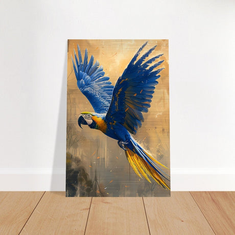 Animal Kingdom Wall art print collection | Blue and Gold Macaw | Contemporary animal art print - Brushed Aluminum Print - 60x90 cm / 24x36″ - 