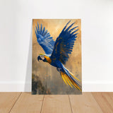 Animal Kingdom Wall art print collection | Blue and Gold Macaw | Contemporary animal art print - Brushed Aluminum Print - 30x45 cm / 12x18″ - 