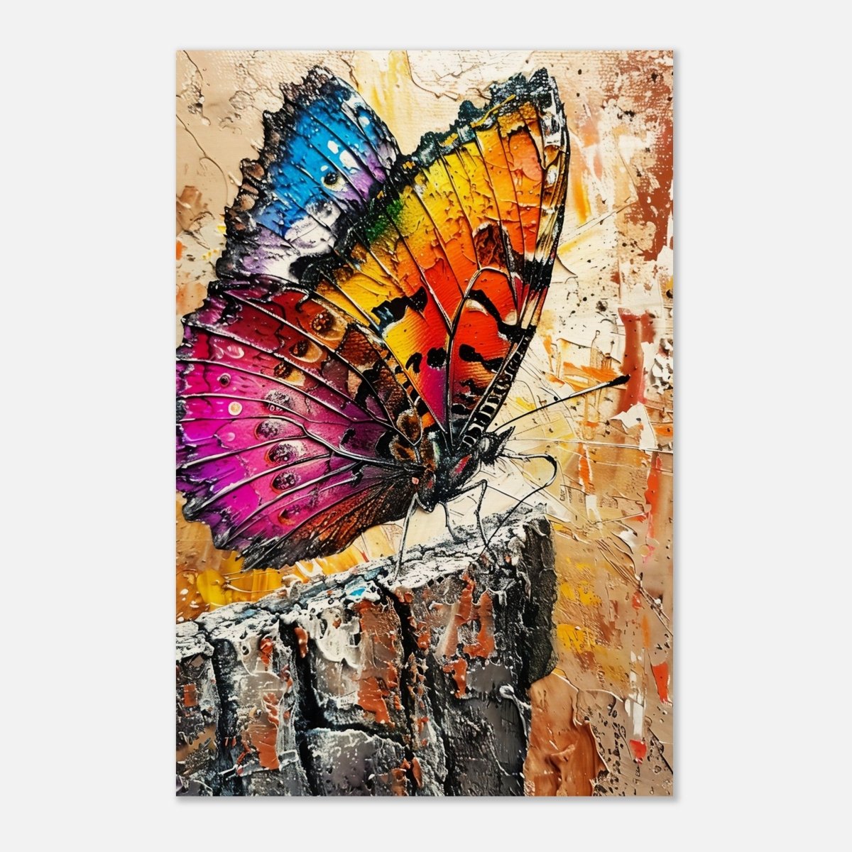 Animal Kingdom Wall art print collection | Butterfly | Contemporary art print - Wood Prints - 30x45 cm / 12x18″ - 20 mm