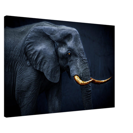 Animal Kingdom Wall art print collection | Elephant | Golden Tusk - Canvas - 60x90 cm / 24x36″ - 