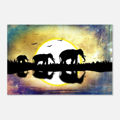 Animal Kingdom Wall art print collection | Elephants - Aluminum Print - 30x45 cm / 12x18″ - 