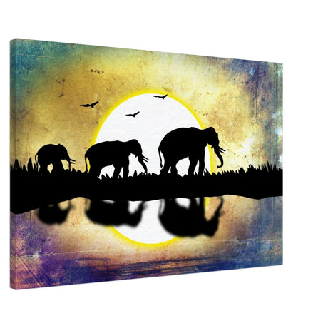 Animal Kingdom Wall art print collection | Elephants - Canvas - 60x90 cm / 24x36″ - 
