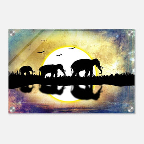 Animal Kingdom Wall art print collection | Elephants - Acrylic Print - 30x45 cm / 12x18″ - 