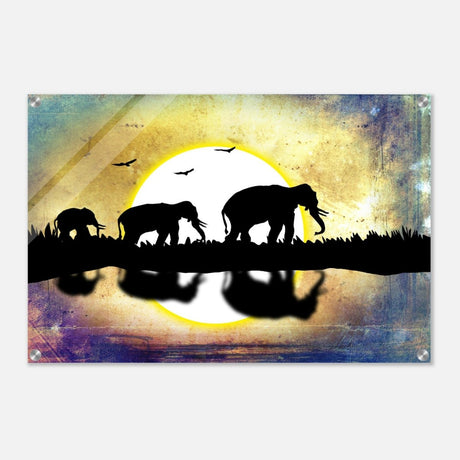 Animal Kingdom Wall art print collection | Elephants - Acrylic Print - 50x75 cm / 20x30″ - 