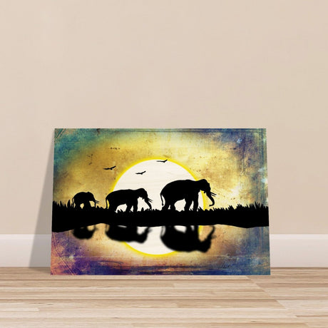 Animal Kingdom Wall art print collection | Elephants - Wood Prints - 40x60 cm / 16x24″ - 