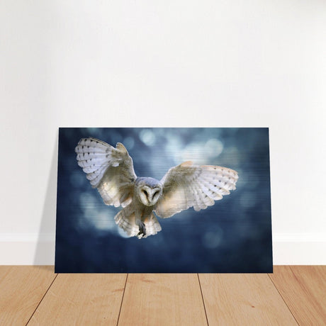 Animal Kingdom Wall art print collection | Owl - Brushed Aluminum Print - 50x75 cm / 20x30″ - 
