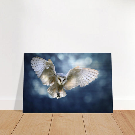 Animal Kingdom Wall art print collection | Owl - Brushed Aluminum Print - 30x45 cm / 12x18″ - 