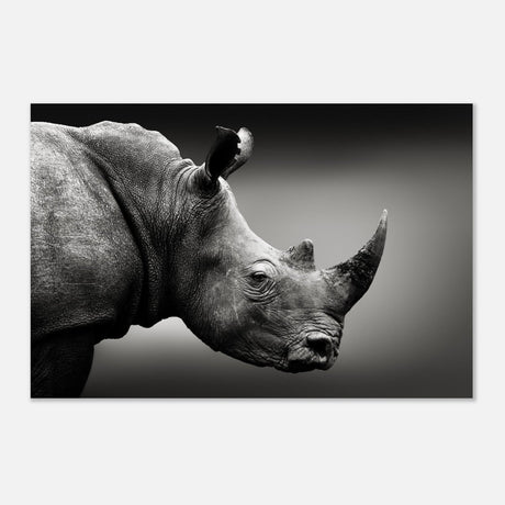 Animal Kingdom Wall art print collection | rhino - Aluminum Print - 60x90 cm / 24x36″ - 