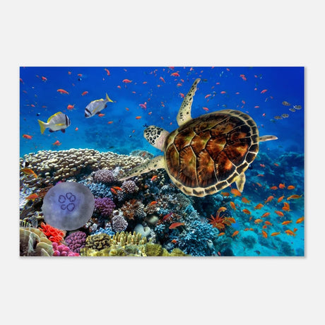 Animal Kingdom Wall art print collection | Sea turtle - Aluminum Print - 50x75 cm / 20x30″ - 