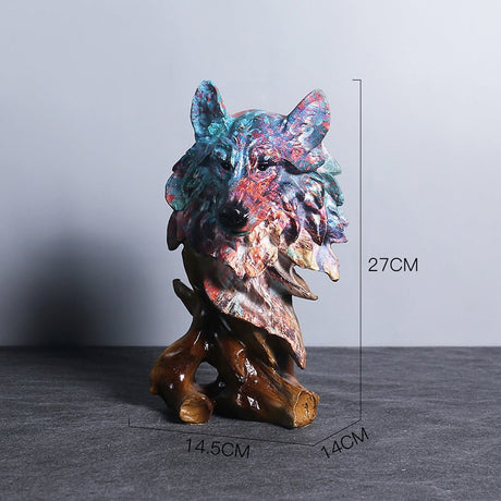 Animal Sculpture Handcrafted Ornaments - Wolf - 