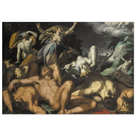 Apollo and Diana Punishing Niobe by Killing her Children by Abraham Bloemaert | Vintage wall art print - Wood Prints - 70x100 cm / 28x40″ - 