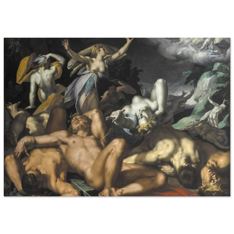 Apollo and Diana Punishing Niobe by Killing her Children by Abraham Bloemaert | Vintage wall art print - Aluminum Print - 70x100 cm / 28x40″ - 