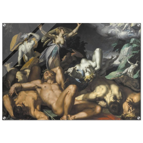 Apollo and Diana Punishing Niobe by Killing her Children by Abraham Bloemaert | Vintage wall art print - Acrylic Print - 70x100 cm / 28x40″ - 